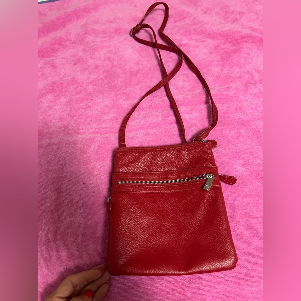 Gianberinni Red Leather Crossbody Bag